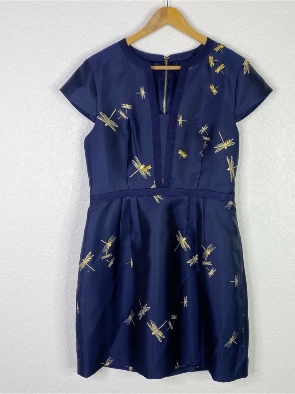Ted Baker Navy Blue Hartty Dragonfly Jacquard Dress